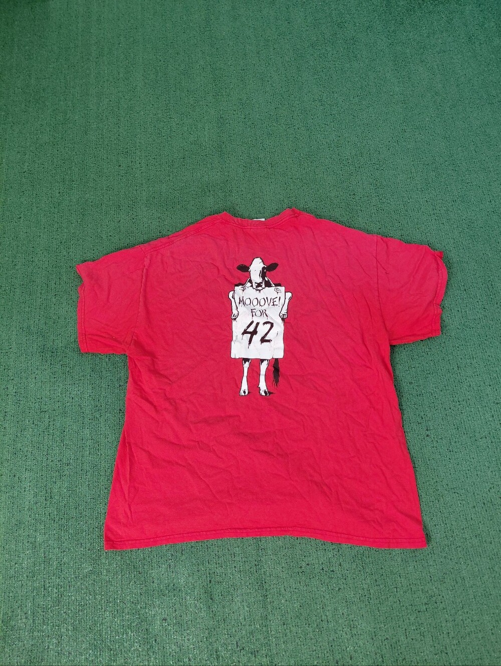 Chik Fil A "Move For 42" Fast Food Promo Red T Shirt Sz XL
